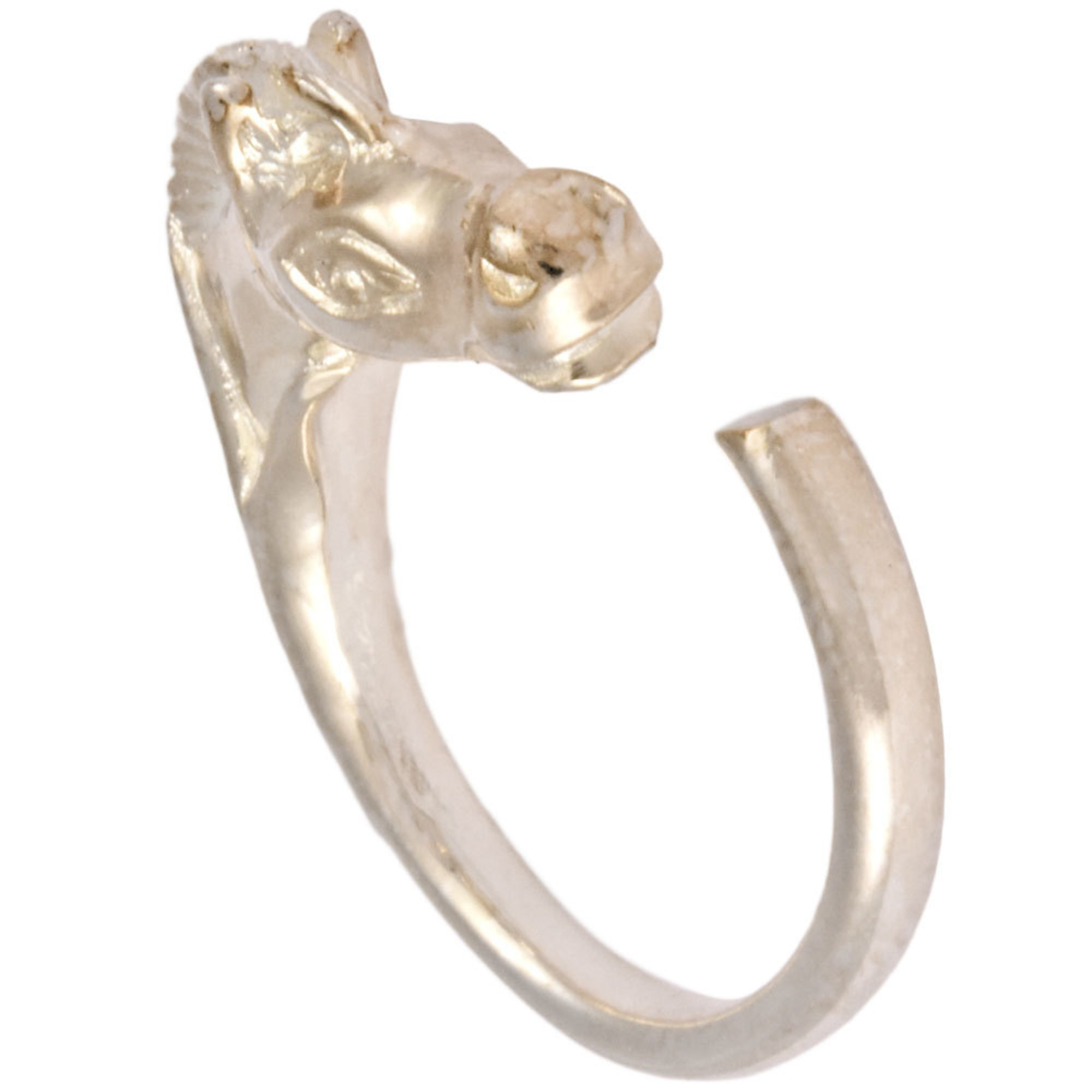 Hermes Cheval Horse Ring Silver #11
